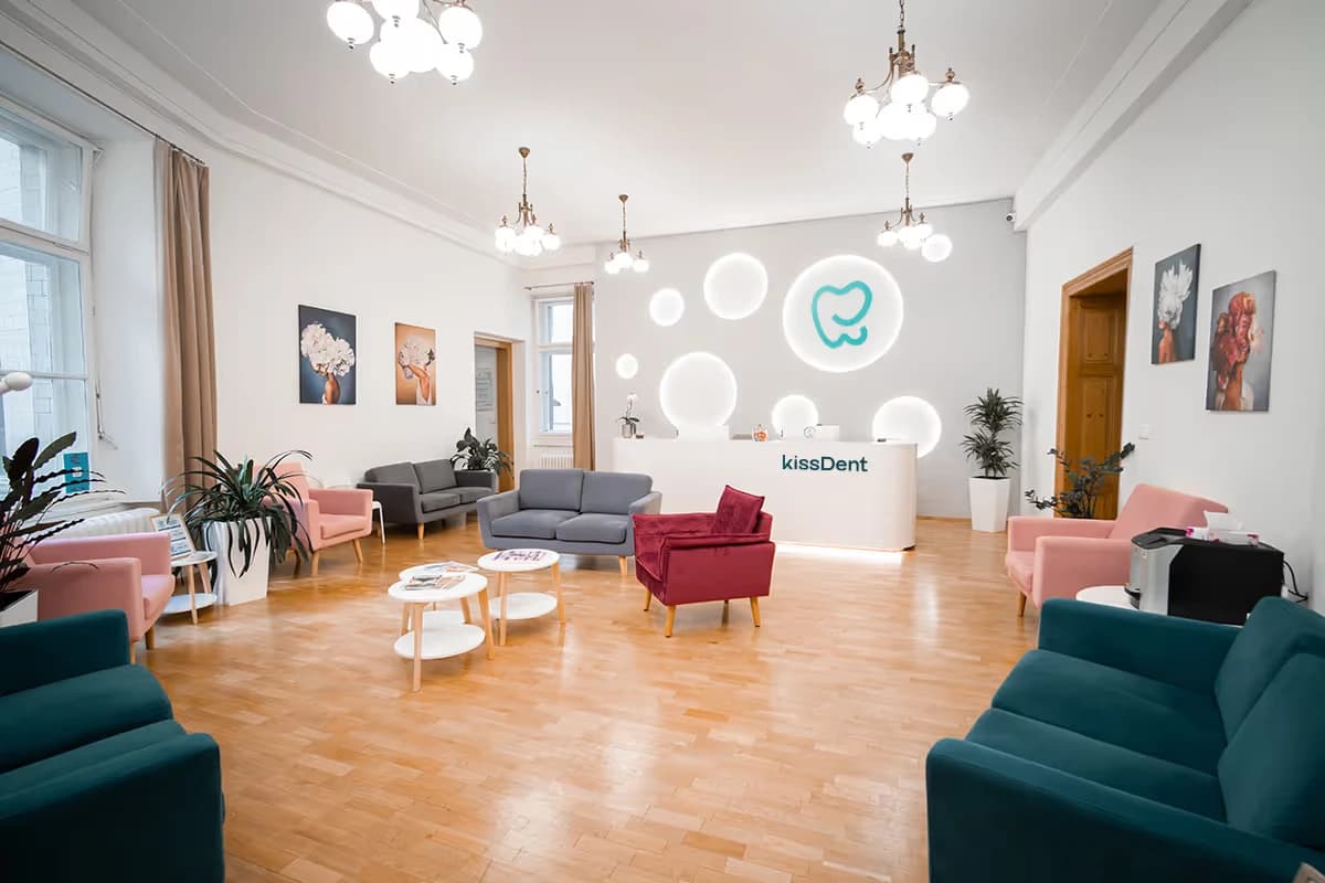 Čekárna kliniky KissDent na Senovážném náměstí